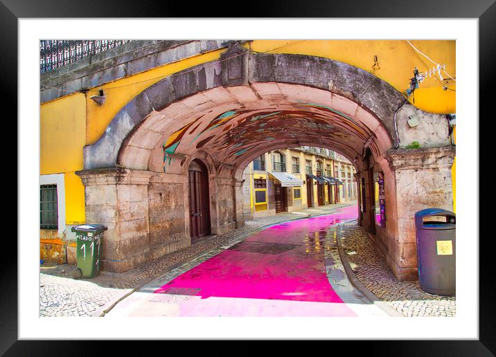 Colorful buildings of Lisbon  Framed Mounted Print by Elijah Lovkoff