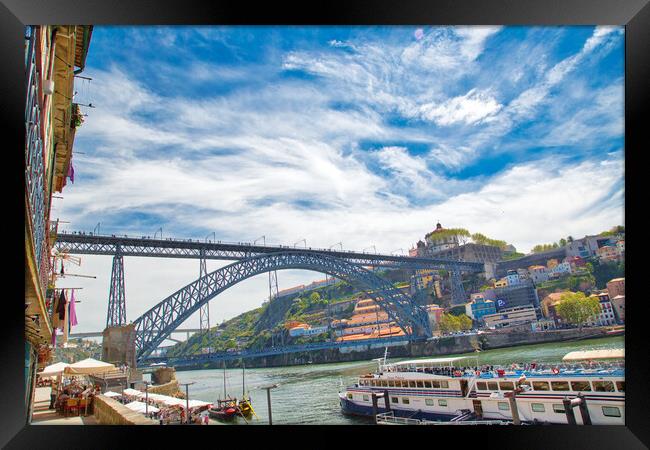  Dom Luis Bridge over Rio Douro Framed Print by Elijah Lovkoff