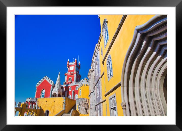 Scenic Pena Palace in Sintra, Portugal Framed Mounted Print by Elijah Lovkoff
