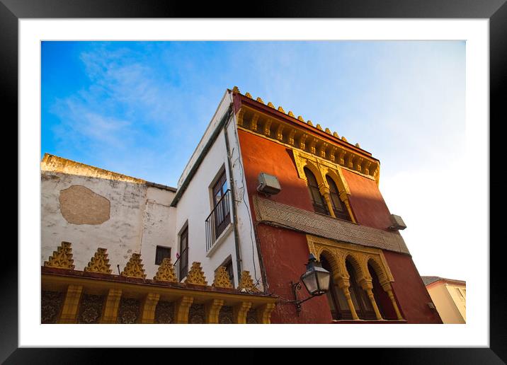 Cordoba streets on a sunny day in historic city center Framed Mounted Print by Elijah Lovkoff