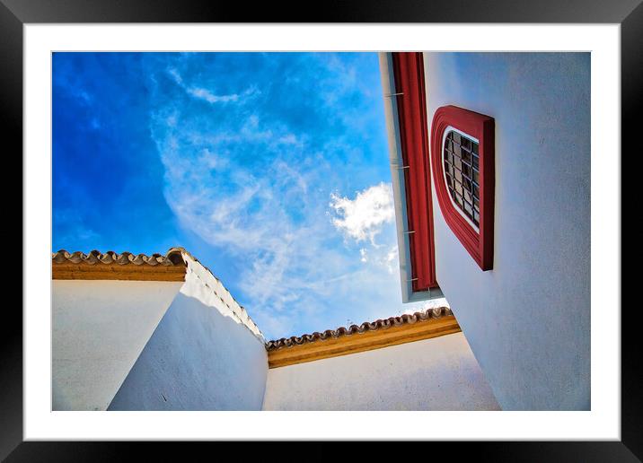 Cordoba streets on a sunny day in historic city center near Mezq Framed Mounted Print by Elijah Lovkoff