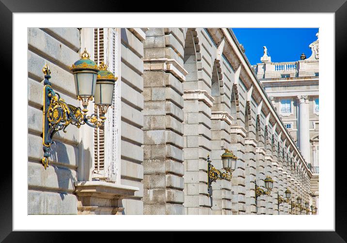 Famous Royal Palace in Madrid in historic city center, the offic Framed Mounted Print by Elijah Lovkoff