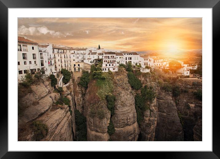 Spain, Scenic Ronda landscapes Framed Mounted Print by Elijah Lovkoff