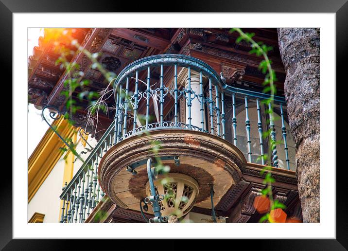 Old town streets in Seville Framed Mounted Print by Elijah Lovkoff