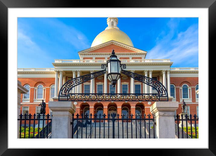 Massachusetts Old State House in Boston historic city center Framed Mounted Print by Elijah Lovkoff