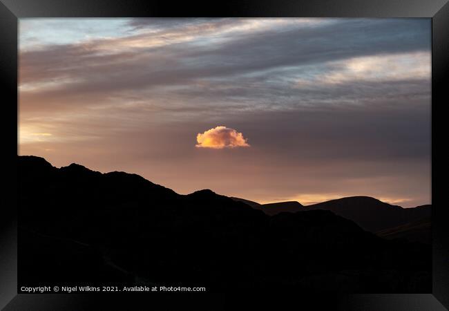 Wandering cloud Framed Print by Nigel Wilkins