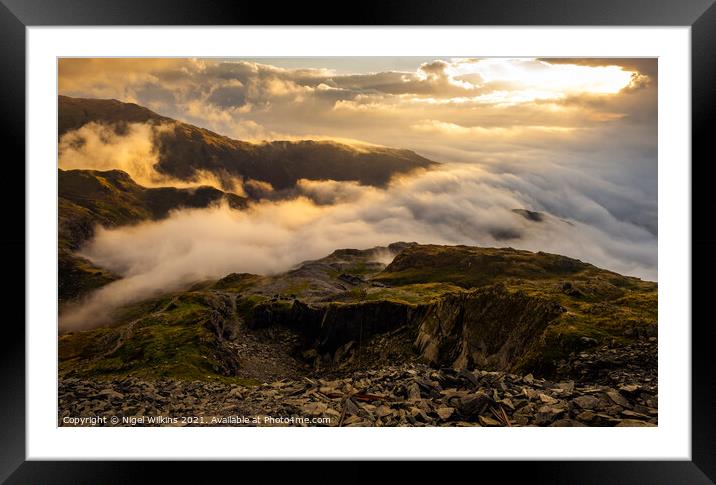 The Old Man Slate Mines Framed Mounted Print by Nigel Wilkins