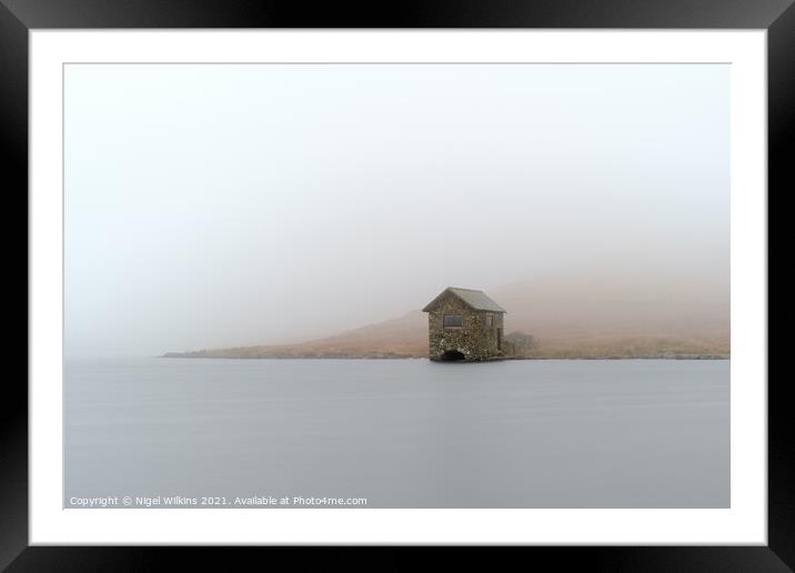 Devoke Water Boathouse Framed Mounted Print by Nigel Wilkins