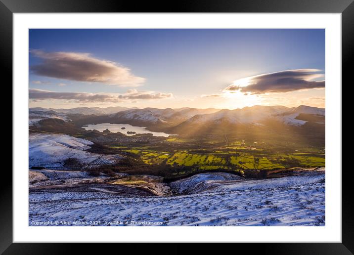 Keswick and the Northern Lake District Framed Mounted Print by Nigel Wilkins