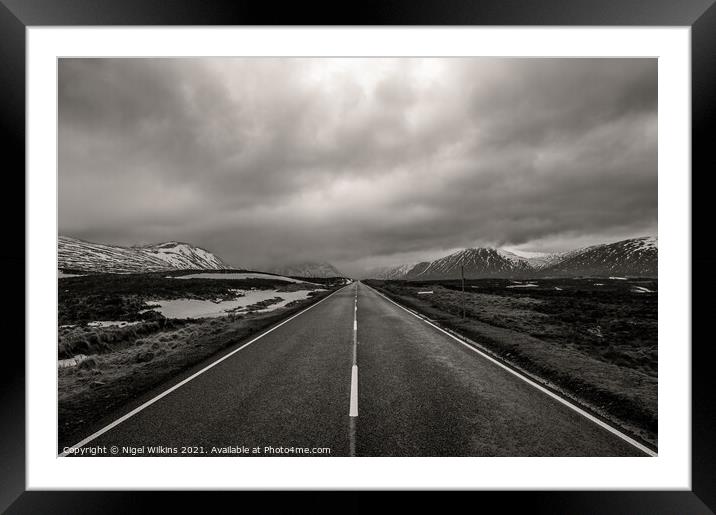 Road to Glencoe Framed Mounted Print by Nigel Wilkins