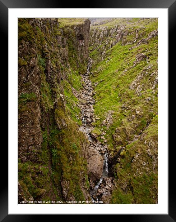 Piers Gill, Lake District Framed Mounted Print by Nigel Wilkins
