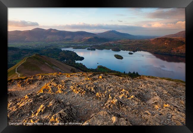 A View From Cat Bells Framed Print by Nigel Wilkins