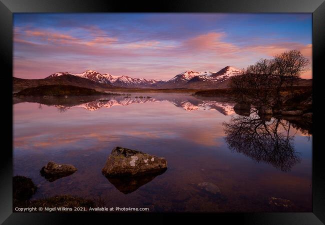 Lochan na h-Achlaise Framed Print by Nigel Wilkins