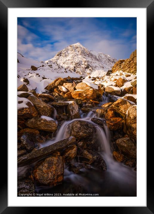 Snowdon Framed Mounted Print by Nigel Wilkins