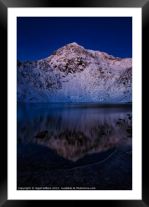 Snowdon Framed Mounted Print by Nigel Wilkins