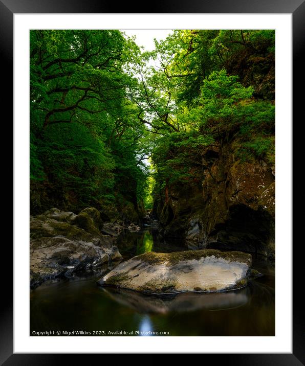 The Fairy Glen, Betws-y-Coed Framed Mounted Print by Nigel Wilkins