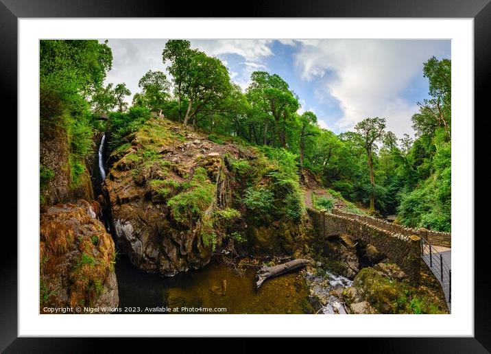 Aira Force, Lake District Framed Mounted Print by Nigel Wilkins