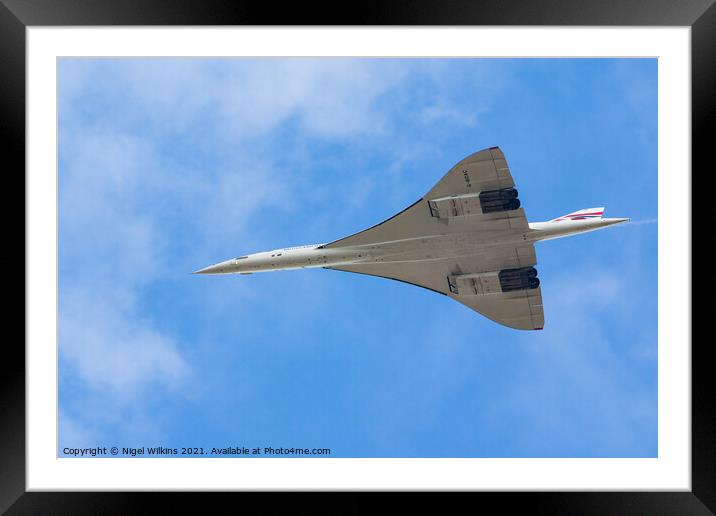 Concorde Flypast Framed Mounted Print by Nigel Wilkins