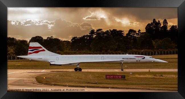 Concorde Framed Print by Nigel Wilkins
