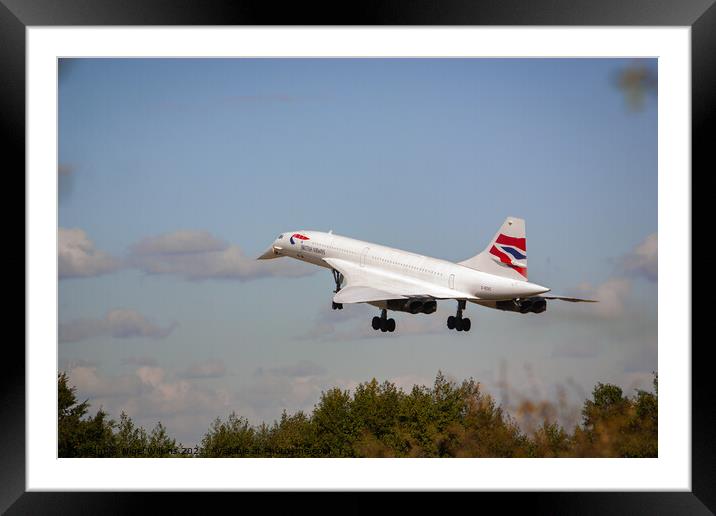 Concorde Landing Framed Mounted Print by Nigel Wilkins