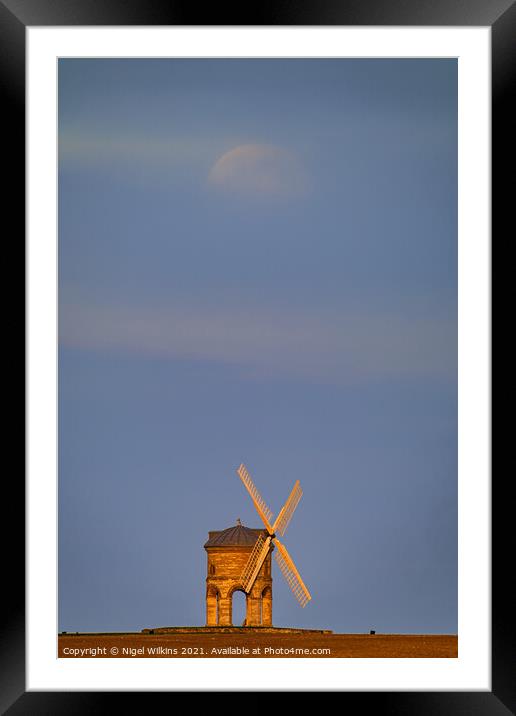 Chesterton Windmill Full Moon Framed Mounted Print by Nigel Wilkins