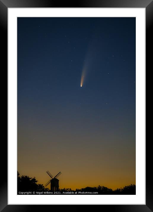 Comet Neowise Framed Mounted Print by Nigel Wilkins