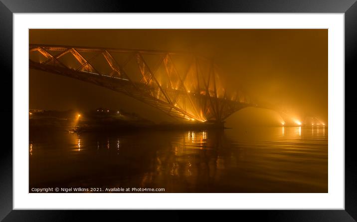 Forth Rail Bridge Framed Mounted Print by Nigel Wilkins