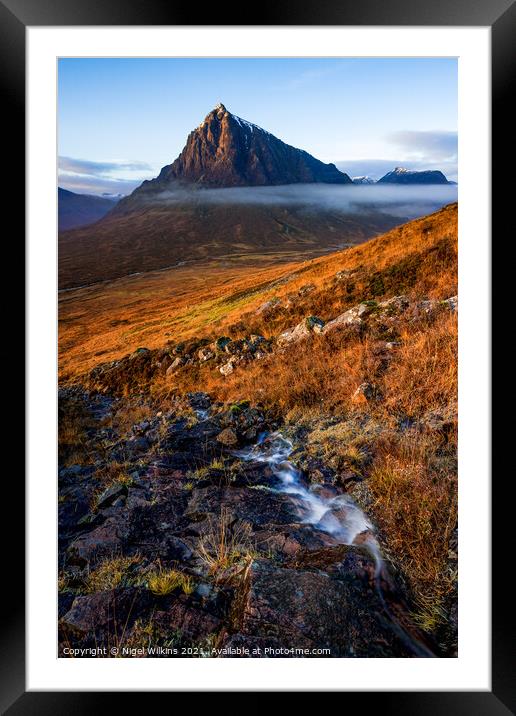 Stob Dearg, Buachaille Etive Mor Framed Mounted Print by Nigel Wilkins