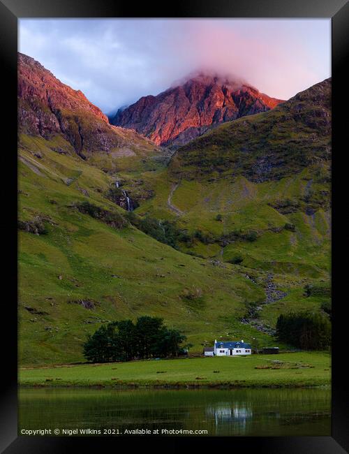Achnambeithach cottage Framed Print by Nigel Wilkins
