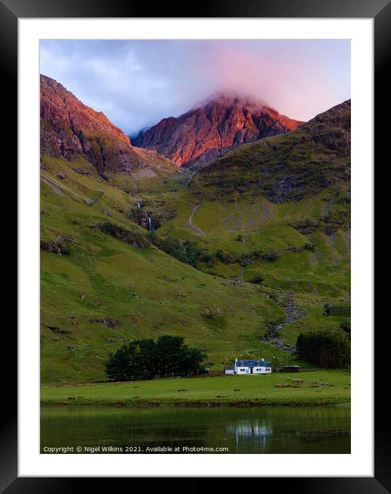 Achnambeithach cottage Framed Mounted Print by Nigel Wilkins