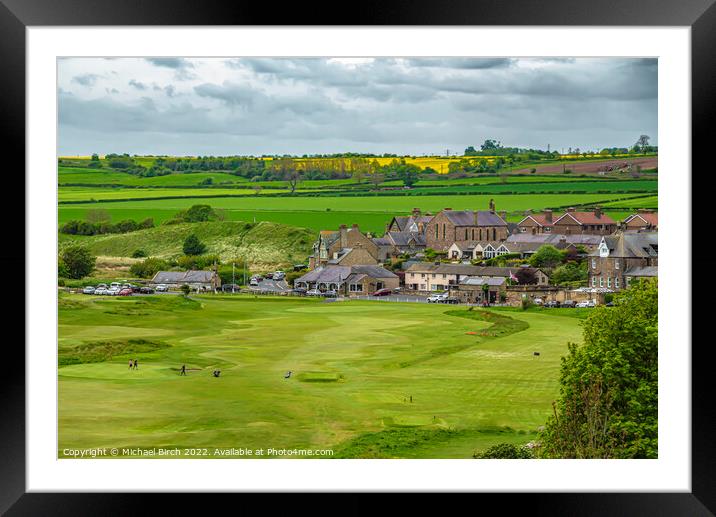 Majestic Alnmouth Golf Course Framed Mounted Print by Michael Birch