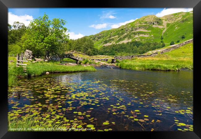  Slaters Bridge Little Langdale Framed Print by Michael Birch