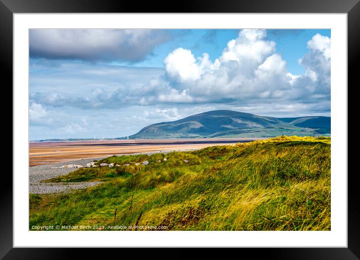 View of Blackcombe from Walney Island Framed Mounted Print by Michael Birch