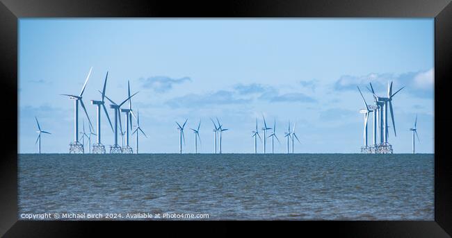 WINDFARM IRISH SEA Framed Print by Michael Birch