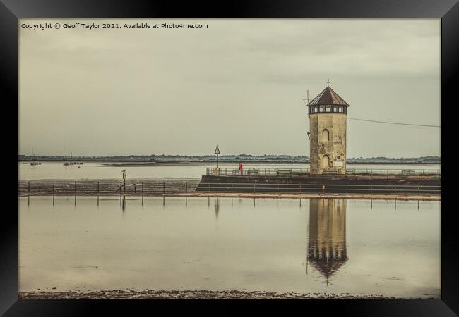 Batemans Tower on a damp evening Framed Print by Geoff Taylor