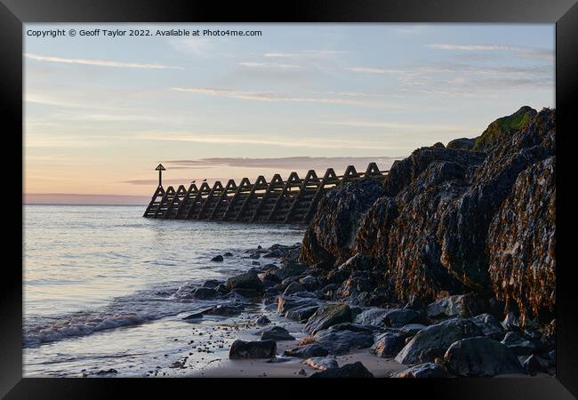 On the rocks Framed Print by Geoff Taylor