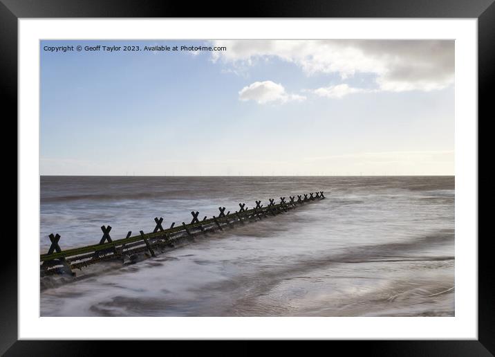 Along the breakwater Framed Mounted Print by Geoff Taylor