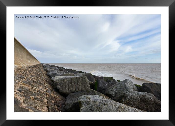 The sea wall Framed Mounted Print by Geoff Taylor
