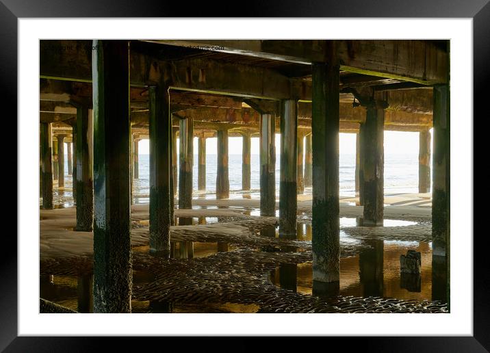 Reflections under the pier Framed Mounted Print by Geoff Taylor