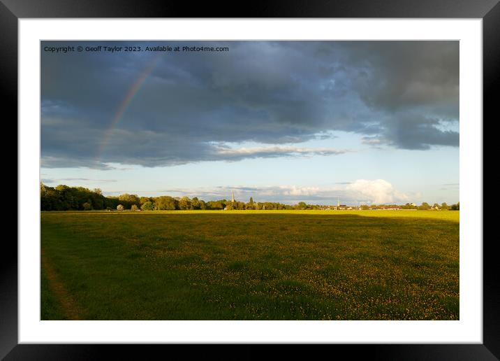 The end of the rainbow Framed Mounted Print by Geoff Taylor