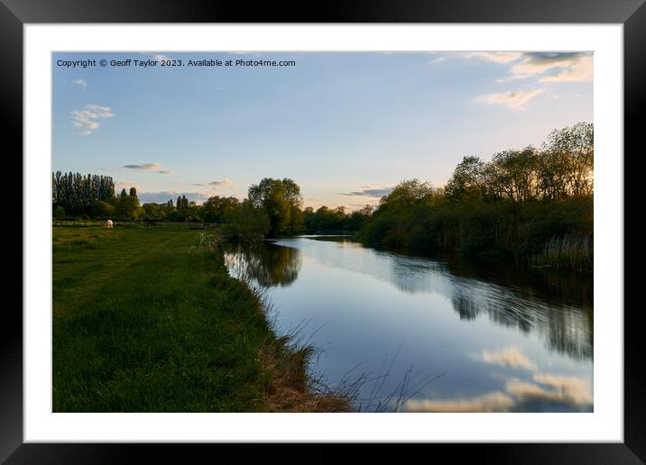 River Gt Ouse at Sunset Framed Mounted Print by Geoff Taylor