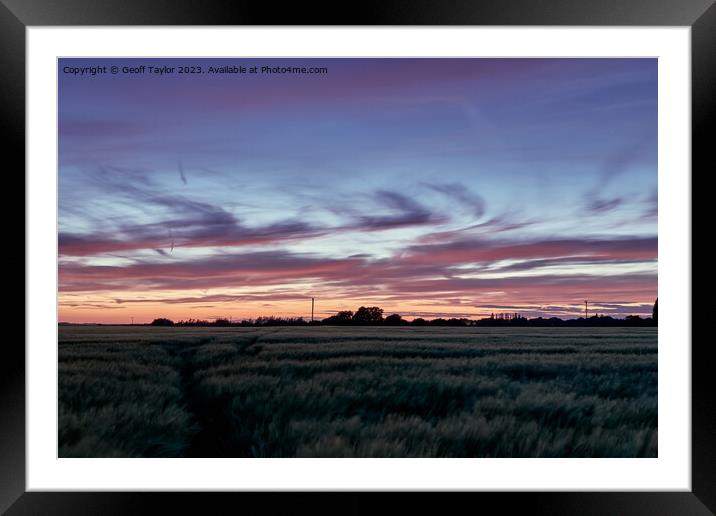 Patterns in the sky Framed Mounted Print by Geoff Taylor