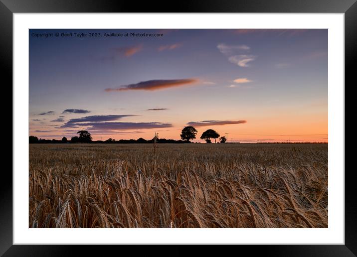 Sunset Framed Mounted Print by Geoff Taylor