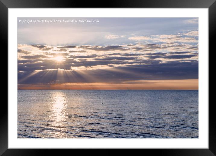 Ray of light Framed Mounted Print by Geoff Taylor