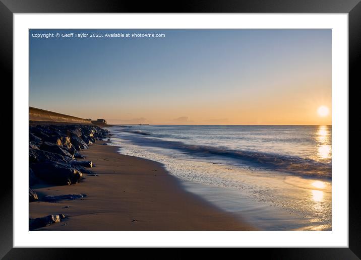 Sunrise along the wall Framed Mounted Print by Geoff Taylor