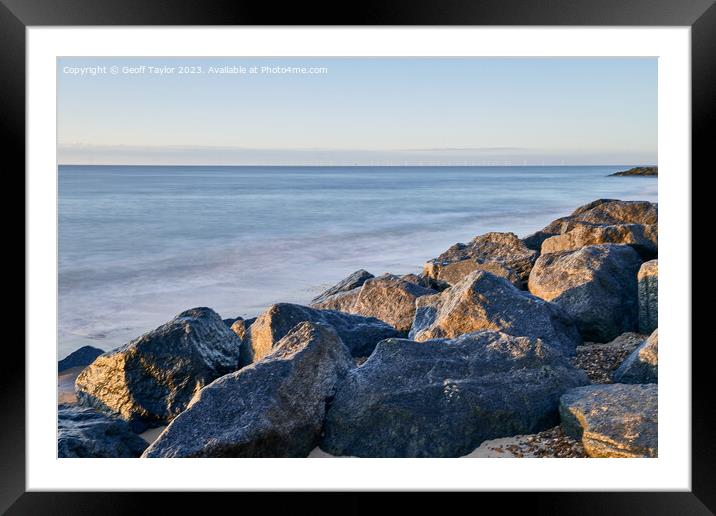 Rocks at the Haven Framed Mounted Print by Geoff Taylor