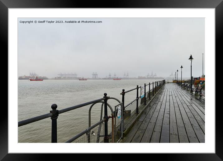Along the pier Framed Mounted Print by Geoff Taylor