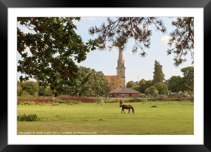 Mistley church Framed Mounted Print by Geoff Taylor