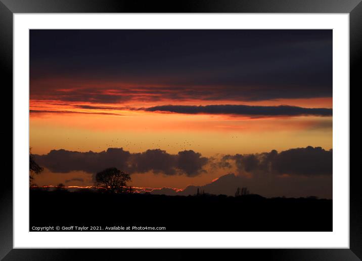 Great Holland sunset Framed Mounted Print by Geoff Taylor