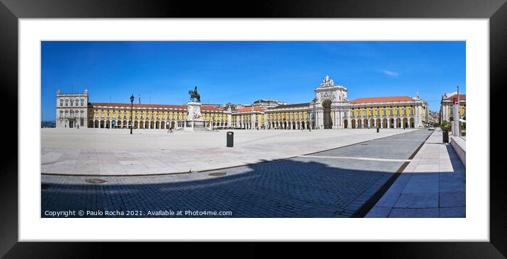 Praça do Comercio square, Lisbon Framed Mounted Print by Paulo Rocha